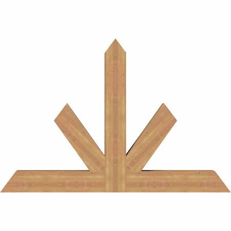 Ekena Millwork Saratoga Timber Gable Bracket, Western Red Cedar, 60"W x 40"H x 5 1/2"D x 5 1/2"F, 16/12 Pitch GBW060X40X0606SAR00SWR